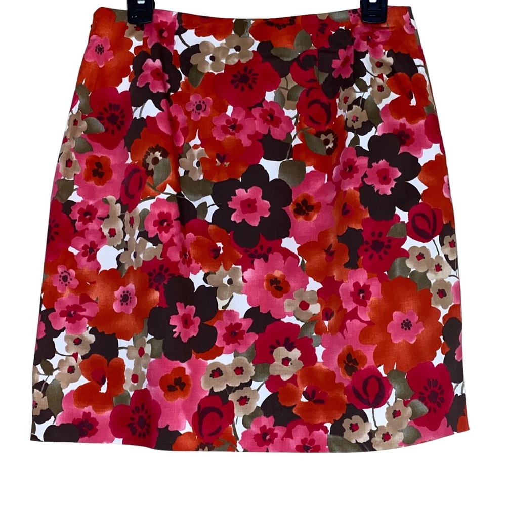 Ann Taylor Stretch Floral Skirt